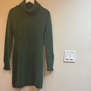 So Wear It Declare It Forest Green Cowl Neck Sweater Like New